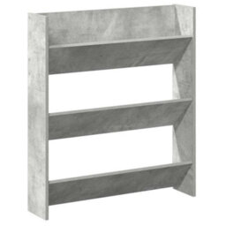 Vidaxl Wall Shoe Cabinet Concrete Grey 80X18X90 Cm Engineered Wood - thumbnail 2