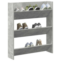 Vidaxl Wall Shoe Cabinet Concrete Grey 80X18X90 Cm Engineered Wood - thumbnail 4