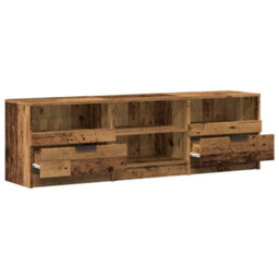Berkfield Tv Cabinet Old Wood 150X33.5X45 Cm Engineered Wood - thumbnail 7