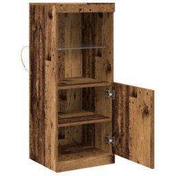Berkfield Sideboard With Led Lights Old Wood 41X37X100 Cm - thumbnail 6