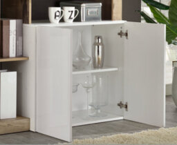 FurniComp LTD Furnicomp Lorenzo 2 Door White Gloss And Anthracite Sideboard - thumbnail 3