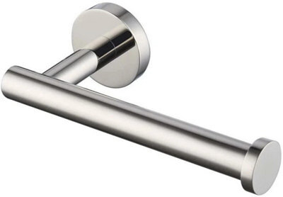Wall Mounted Toilet Roll Holder Chrome Tissue Paper Stand Bathroom Round - image 1