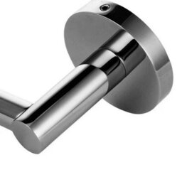 Wall Mounted Toilet Roll Holder Chrome Tissue Paper Stand Bathroom Round - thumbnail 5