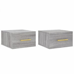 Berkfield Wall-Mounted Bedside Cabinets 2 Pcs Grey Sonoma 35X35X20 Cm - thumbnail 2