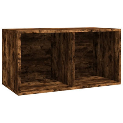 Vidaxl Vinyl Storage Box Smoked Oak 71X34X36 Cm Engineered Wood - image 1