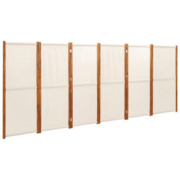 Vidaxl 6-Panel Room Divider Cream White 420X180 Cm Room Dividers - thumbnail 2