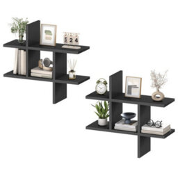 Set Of 2 Wall Mount Floating Display Storage Shelves - thumbnail 3