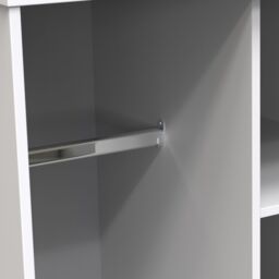 Pesaro Ready Assembled Modern Matt White Tall Open Double Wardrobe (H)1970mm (W)740mm (D)530mm - thumbnail 5