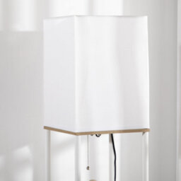Homcom Modern Floor Lamp With Shelves And Fabric Lampshade For Living Room - thumbnail 8