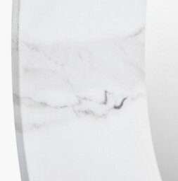Pacific Lifestyle White Marble Effect Wood Veneer Round Wall Mirror - thumbnail 4