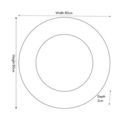 Pacific Lifestyle White Marble Effect Wood Veneer Round Wall Mirror - thumbnail 9