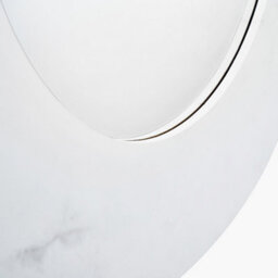 Pacific Lifestyle White Marble Effect Wood Veneer Round Wall Mirror - thumbnail 6