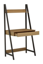 Orsina Minimal Natural Oak Effect Desk, Smart Storage Office Desk For Office, Contemporary Aesthetic Writing Desk - thumbnail 3