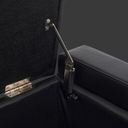 Home Republic Faux Leather Storage Bench - Two Seater Black - thumbnail 4