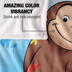 Curious George Silky Paint Supersoft Blanket Multicoloured (One Size) - thumbnail 4