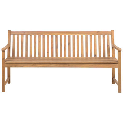 Beliani Garden Bench Vivara 180 Cm Certified Acacia Wood Light Brown - image 1