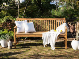 Beliani Garden Bench Vivara 180 Cm Certified Acacia Wood Light Brown - thumbnail 2