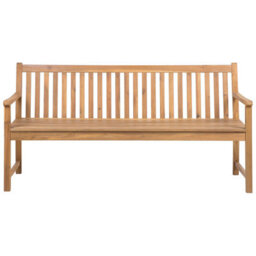 Beliani Garden Bench Vivara 180 Cm Certified Acacia Wood Light Brown - thumbnail 1