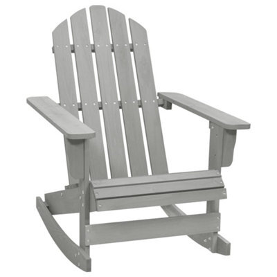 Berkfield Garden Rocking Chair Wood Grey - image 1