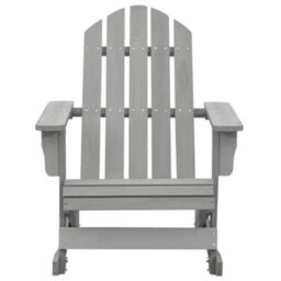 Berkfield Garden Rocking Chair Wood Grey - thumbnail 2