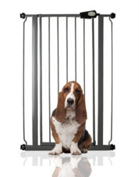 Bettacare Child And Pet Gate Narrow, 68.5Cm - 75Cm, Slate Grey, Extra Tall Gate 104Cm In Height, Narrow Pressure Fit Stair Gate - thumbnail 1