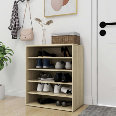 Walplus Shoe Cabinet Sonoma Oak 60X35X70 Cm Engineered Wood - image 1