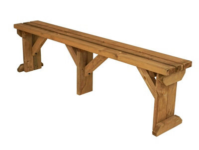 Arbor Garden Solutions Hollies Wooden Bench, Outdoor Garden Fence Seat(8Ft, Rustic Brown Finish) - image 1