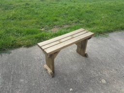 Arbor Garden Solutions Hollies Wooden Bench, Outdoor Garden Fence Seat(8Ft, Rustic Brown Finish) - thumbnail 4