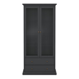 Furniture To Go Paris 2 Door 2 Drawer China  Cabinet In Matt Grey - thumbnail 2