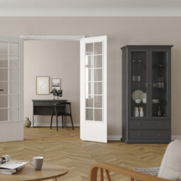 Furniture To Go Paris 2 Door 2 Drawer China  Cabinet In Matt Grey - thumbnail 6