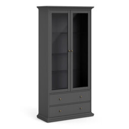 Furniture To Go Paris 2 Door 2 Drawer China  Cabinet In Matt Grey