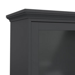 Furniture To Go Paris 2 Door 2 Drawer China  Cabinet In Matt Grey - thumbnail 8