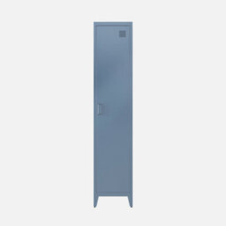 Sweeek - Metal Cabinet/locker With 4 Storage Compartments Industrial-Style Soho Dark Blue 38X38X180 Cm - thumbnail 2