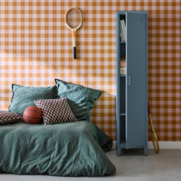 Sweeek - Metal Cabinet/locker With 4 Storage Compartments Industrial-Style Soho Dark Blue 38X38X180 Cm - thumbnail 7
