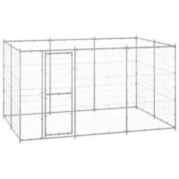Berkfield Outdoor Dog Kennel Galvanised Steel 7.26 M2
