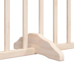 Walplus Wood Dog Gate With Door Foldable 6 Panels 480 Cm Poplar Wood - thumbnail 7