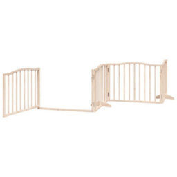 Walplus Wood Dog Gate With Door Foldable 6 Panels 480 Cm Poplar Wood - thumbnail 5