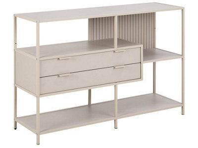 Furniture To Go Seaford Grey Storage Unit With 2 Drawers And 3 Shelves - image 1