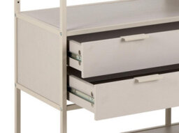 Furniture To Go Seaford Grey Storage Unit With 2 Drawers And 3 Shelves - thumbnail 6