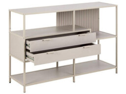 Furniture To Go Seaford Grey Storage Unit With 2 Drawers And 3 Shelves - thumbnail 4
