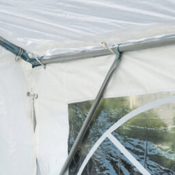 Outsunny 8M Gazebo Garden Marquee Canopy Party Carport Shelter Garage Tent White - thumbnail 9