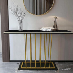 Xample Large 120Cm Sintered Stone Console Table Modern Narrow Entryway Sofa Table With Metal Frame,elegant Hallway & Living Furniture - thumbnail 1