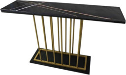 Xample Large 120Cm Sintered Stone Console Table Modern Narrow Entryway Sofa Table With Metal Frame,elegant Hallway & Living Furniture - thumbnail 2