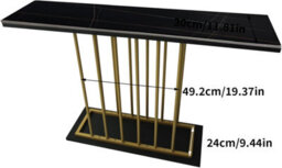 Xample Large 120Cm Sintered Stone Console Table Modern Narrow Entryway Sofa Table With Metal Frame,elegant Hallway & Living Furniture - thumbnail 5