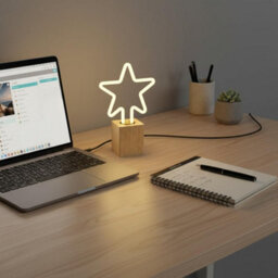 Ledsone Wooden Table Lamp With Decorative Bulb Small Bedside Desk Light, Natural Wood Base, Warm Ambient Lighting - thumbnail 7