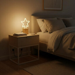 Ledsone Wooden Table Lamp With Decorative Bulb Small Bedside Desk Light, Natural Wood Base, Warm Ambient Lighting - thumbnail 6