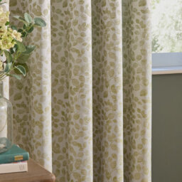 Wylder Grace Leaf Floral Jacquard Room Darkening Eyelet Curtain Pair, Sage, (W) 168Cm X (D) 183Cm - thumbnail 3