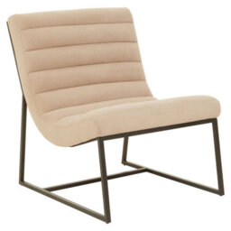 Premier Housewares Interiors By Premier Ivory Velvet Cocktail Chair - thumbnail 1