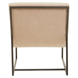 Premier Housewares Interiors By Premier Ivory Velvet Cocktail Chair - thumbnail 2