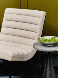 Premier Housewares Interiors By Premier Ivory Velvet Cocktail Chair - thumbnail 3